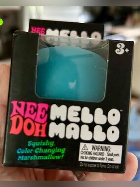 Rare! NeeDoh Mello Mallo BLUE Squishy Toy - Authentic NEW